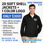 20 Core 365 Softshell Lightweight Jackets - $300