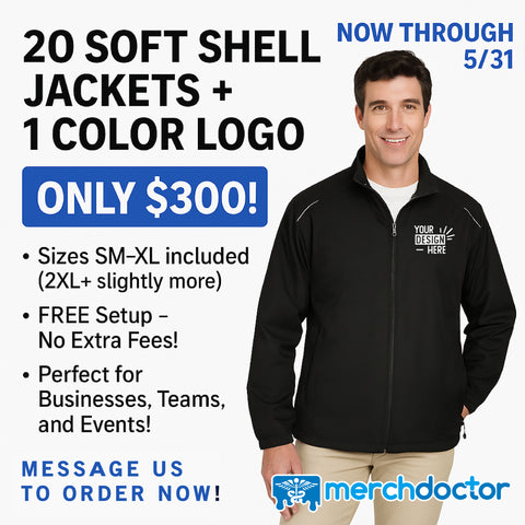 20 Core 365 Softshell Lightweight Jackets - $300