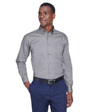 Harrington Men’s Easy Blend Long-Sleeve Pocket Twill Shirt w/ Stain-Release M500